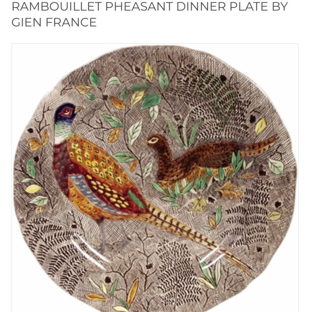 Vintage French Gien France  Plate Hand Painted